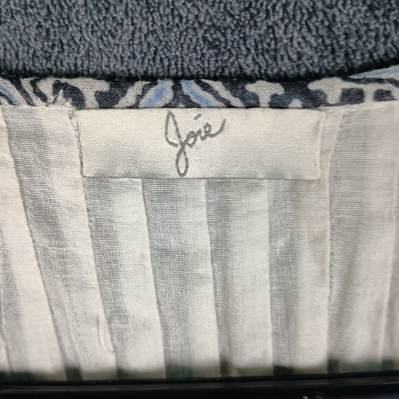 Joie Tank Top Women Small Gray Sleeveless Boho Flowy Cami Blouse Red Trim - Picture 2 of 7